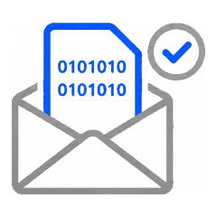 An envelope delivering a digital eSIM card