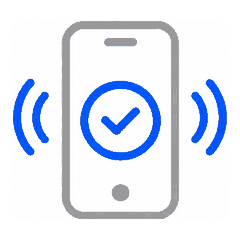 A phone with the eSIM installed and connected